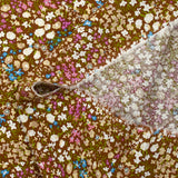 Viscose imprimée fleurs Meryl fond marron