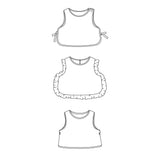 Patron plastron, pull sans manches et bavoir bébé ADÉLAÏDE
