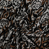 Maille Milano polyviscose écorce grise et marron fond noir