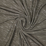 Jersey de polyester flammé blanc fond taupe