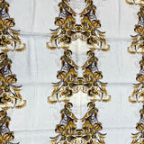100% Lin imprimé Versailles fond ciel