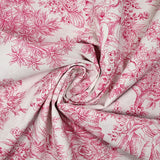Coton imprimé toile de jouy rose