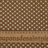 Dentelle polyester pois Martha marron mordoré