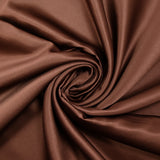 Satin polyester uni Inès marron