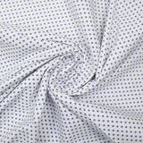 Coton chemise mini fleurs bleues fond blanc