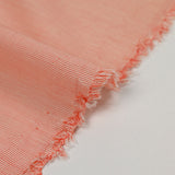 Voile de coton tissé-teint Abbie rayure blanche et orange
