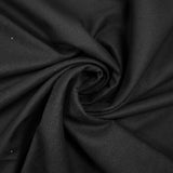 Plain black viscose linen