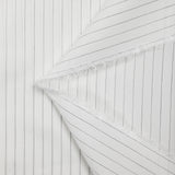 Voile de coton rayé noir fond blanc