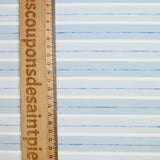 Popeline polycoton jacquard rayure blanche, gris-bleue et bleue marine doupionnée