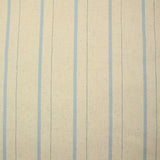 Coton tissé teint à rayure bleu fond beige chiné