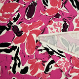 Satin de coton élasthanne Yuma magenta
