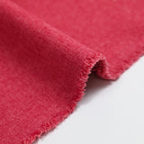 Toile polyester toucher velours rouge cramoisi