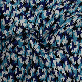 Coton imprimé camouflage bleu