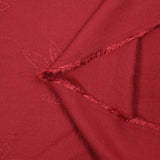 Crepe de viscosa Lily follaje ladrillo bordado