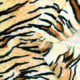 Fausse fourrure tigre fond blond