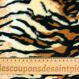 Fausse fourrure tigre fond blond