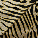 Lamé et velours viscose tigre noir fond doré