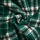 Bottle green Adèle checked quilted flannel