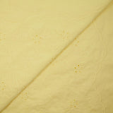 Broderie anglaise festonnée jaune pâle