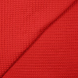 Coton 100% nid d'abeille rouge