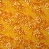 Coton batik imprimé Udaipur fond jaune