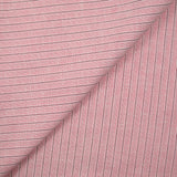 Coton fin tissé-teint rayé 10mm fond rose