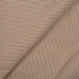 Coton fin tissé-teint Sophie rayé 2mm fond marron