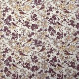 Coton imprimé envolée florale fond blanc cassé