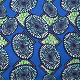 Coton imprimé ethnique Beilen fond bleu