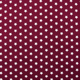 Coton imprimé étoile 1cm lie de vin