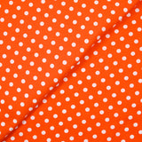Coton imprimé pois 6mm orange