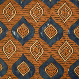 Coton indien imprimé Aligarh fond camel