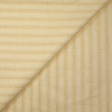 Coton lin rayé Lurex doré fond crème brûlée