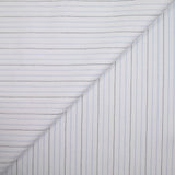 Coton tissé teint rayure bleu fond blanc
