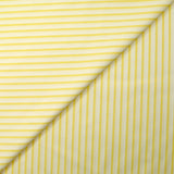 Coton tissé-teint Rudy rayé 3 mm jaune beurre fond blanc