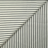 Coton tissé-teint Rudy rayé 3 mm noir fond blanc