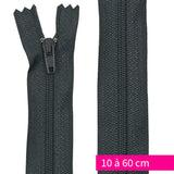 Fermeture nylon non-séparable de 10 à 60 cm Anthracite