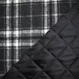 Flanelle matelassée à carreaux Adèle gris foncé