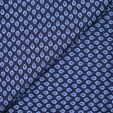 Jean's jacquard polyviscose goutte d'eau fond marine