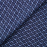 Jean's jacquard polyviscose symphonie fond marine