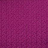 Jersey matelassé tresses fond magenta