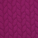 Jersey matelassé tresses fond magenta