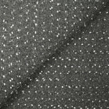 Laine mélangée bouclette et confettis blanc fond gris