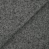 Laine mélangée chevron noir et blanc