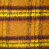 Laine mélangée peignée rayure camel et jaune