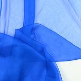 Mousseline de 100% soie bleu roi