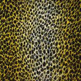 Mousseline crinkle 100% soie imprimée sauvage fond jaune et blanc