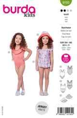 Patron Burda kids n°9193 : Maillot de bain fille