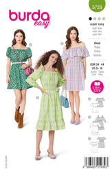 Patron Burda n°5728 : Robe