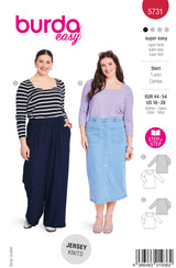 Patron Burda n°5731 : T-shirt